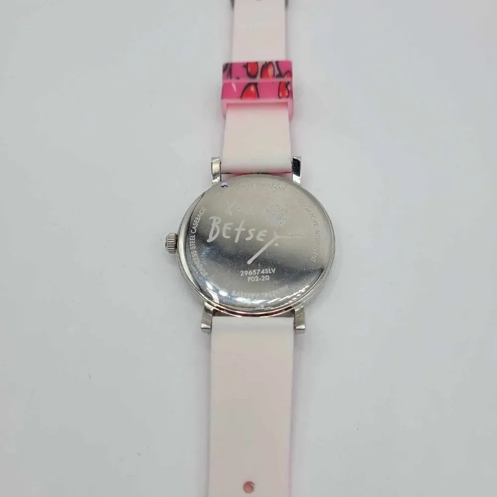 Betsey Johnson Red Cherries Nurses Watch NWOT! WORKS!